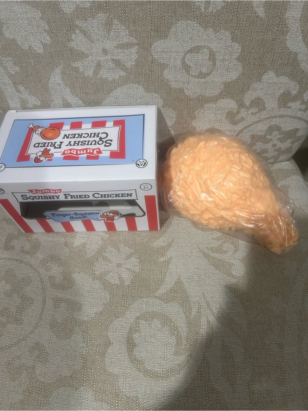 Jumbo Squishy Fried Chicken Toy - Orange Sensory Squeeze